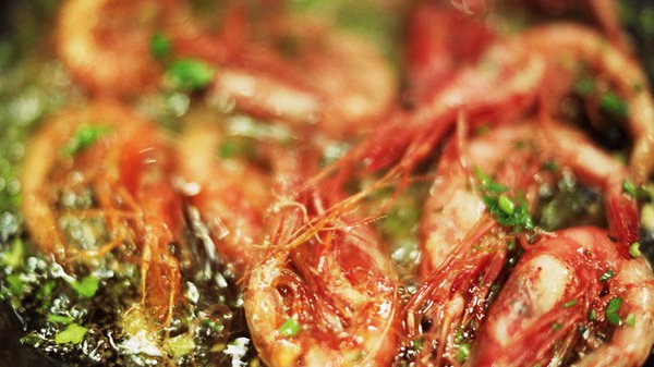 Garlic Prawns Cooking